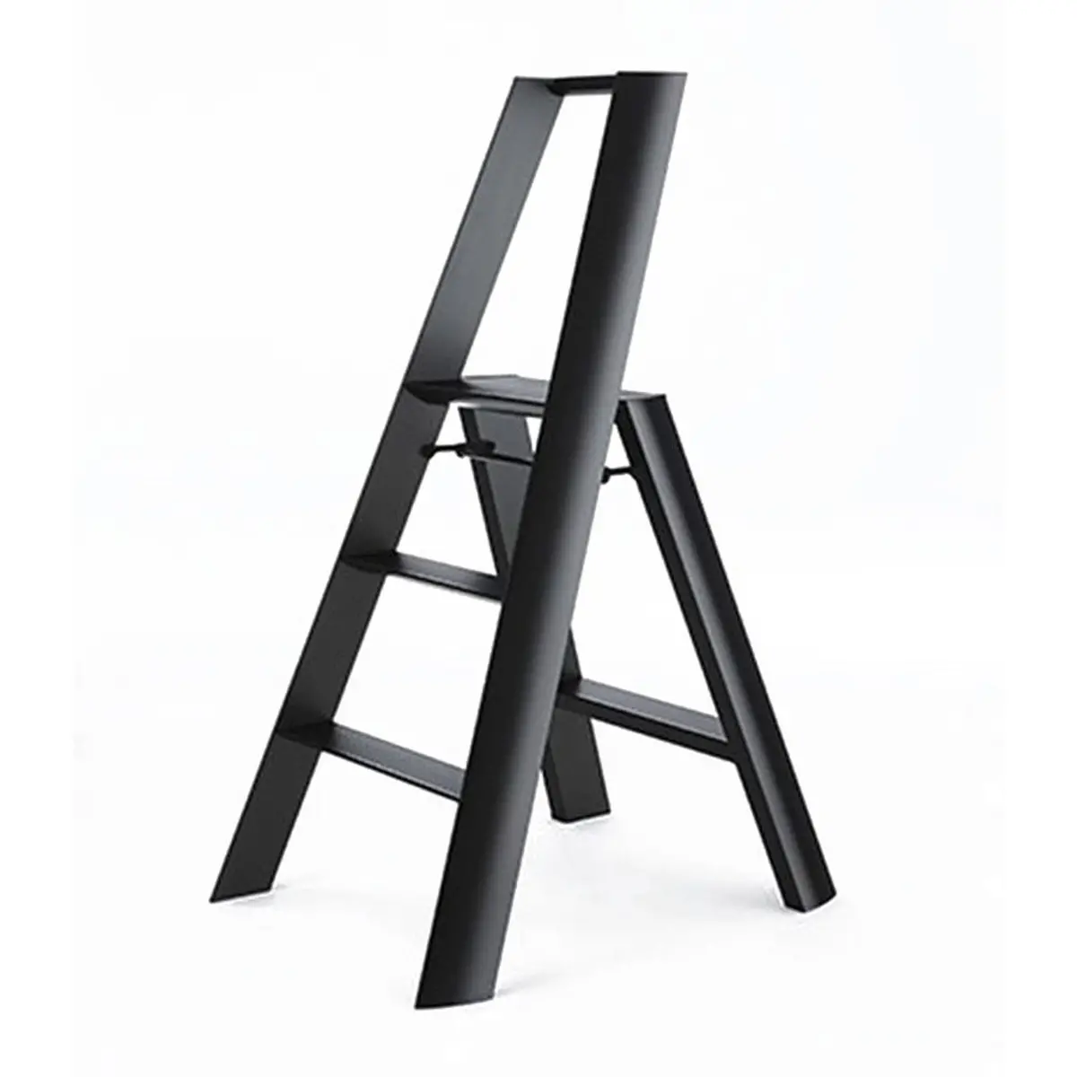 Hasegawa | Lucano 3 Step Ladder | Black Wide 1