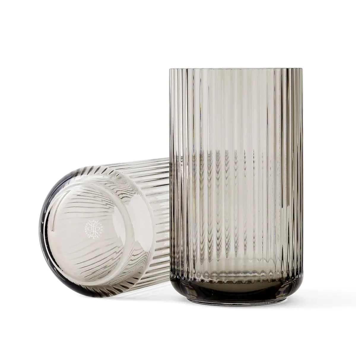 Lyngby | Glass Vase 38Cm | Smoke - Lc 1