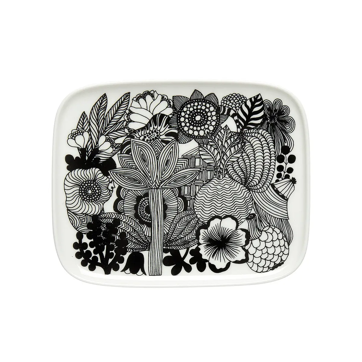 Marimekko | Oiva Siirtolapuutarha Plate 12X15cm | Colour 090 - Dc 1