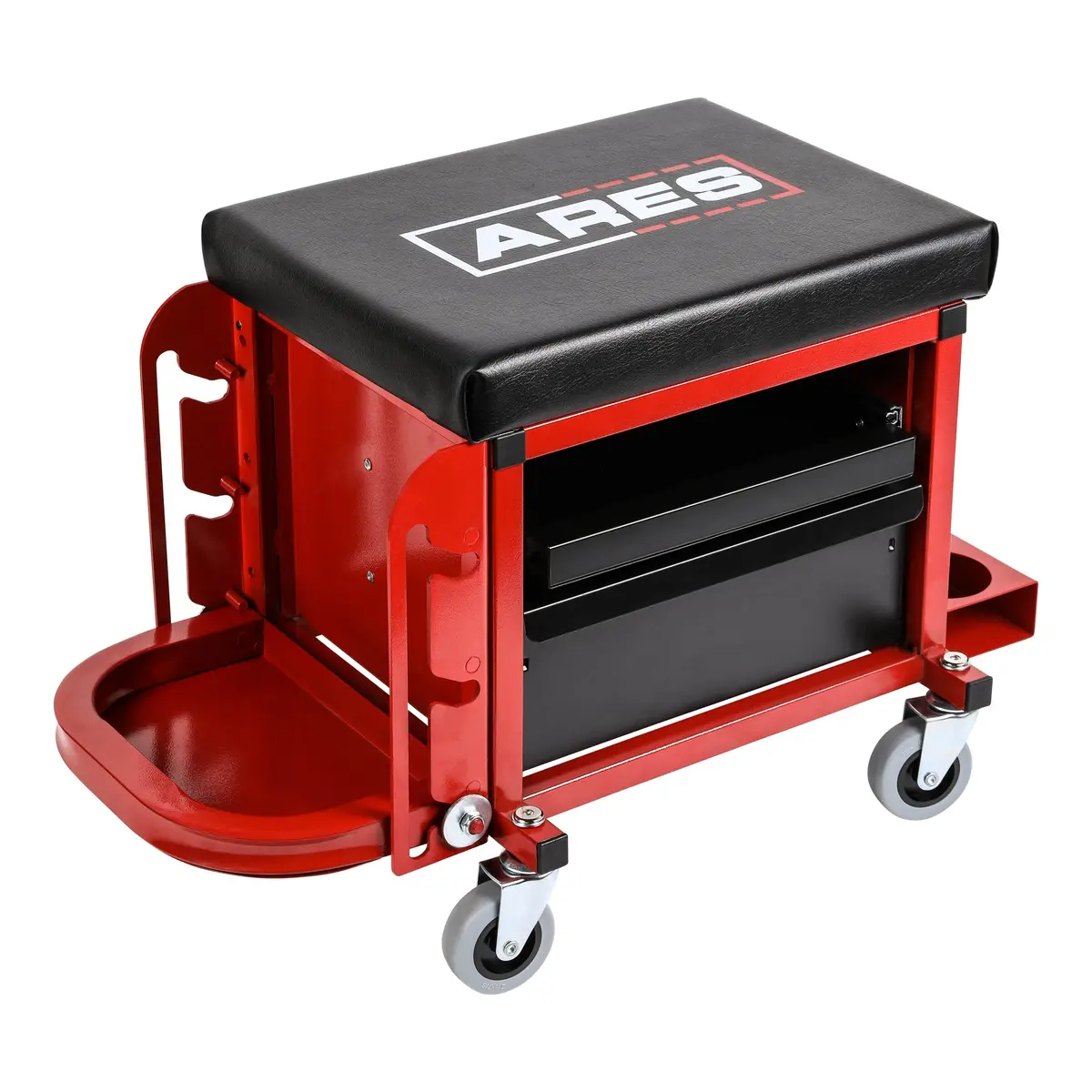 Ares 62042 - Red Heavy Duty Rolling Shop Stool 1