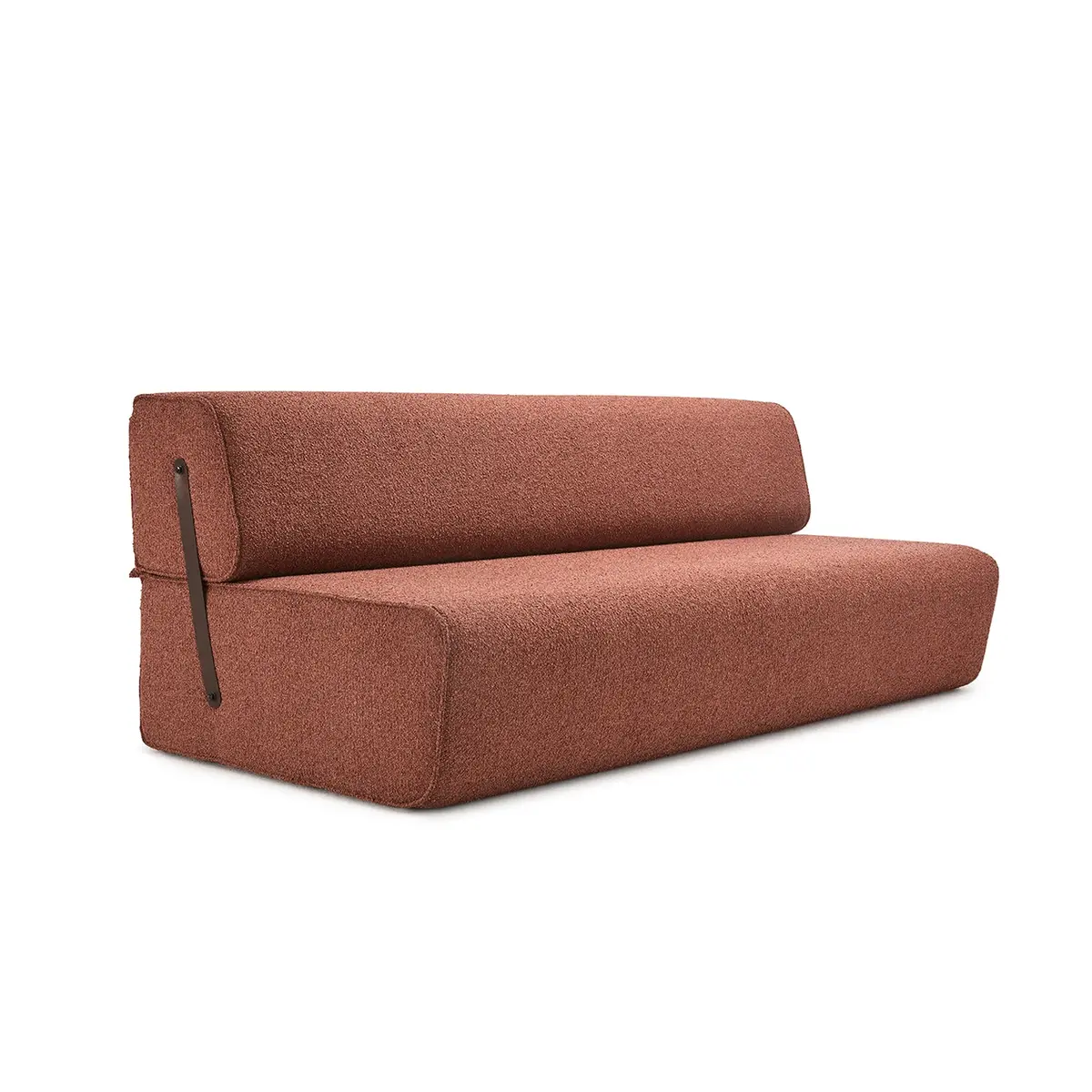 Moeller Design | Slounge Sofa Bed | Loop Burgundy 34 + Leather Strap 1