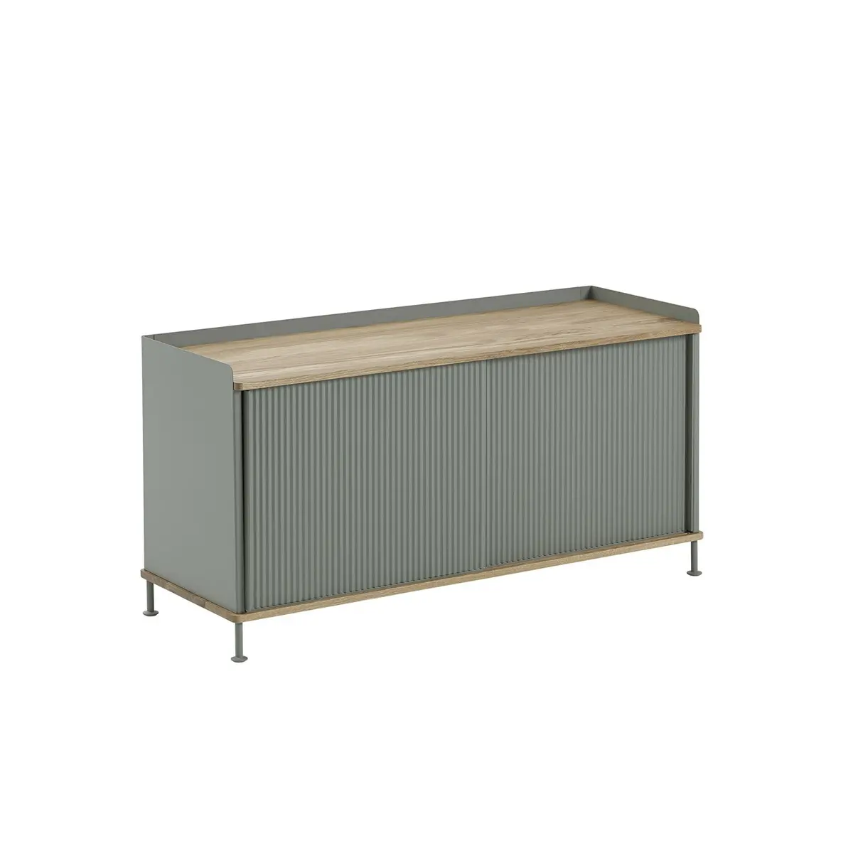 Muuto | Enfold Sideboard Low | Dusty Green + Oiled Oak 1