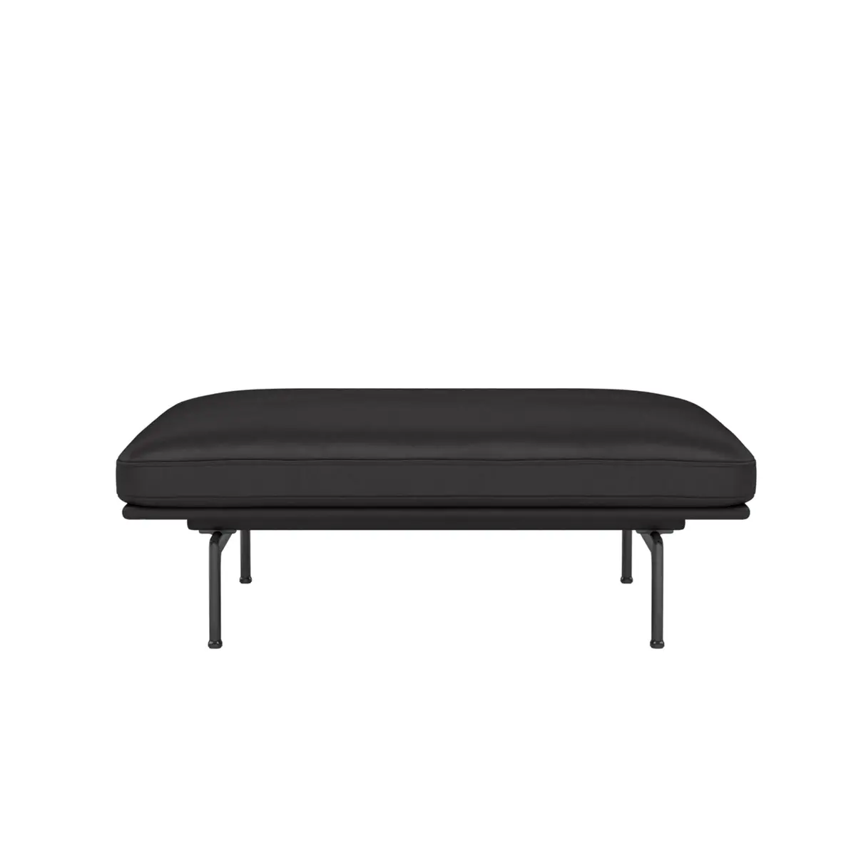 Muuto | Outline Pouf | Refine Leather Black 1