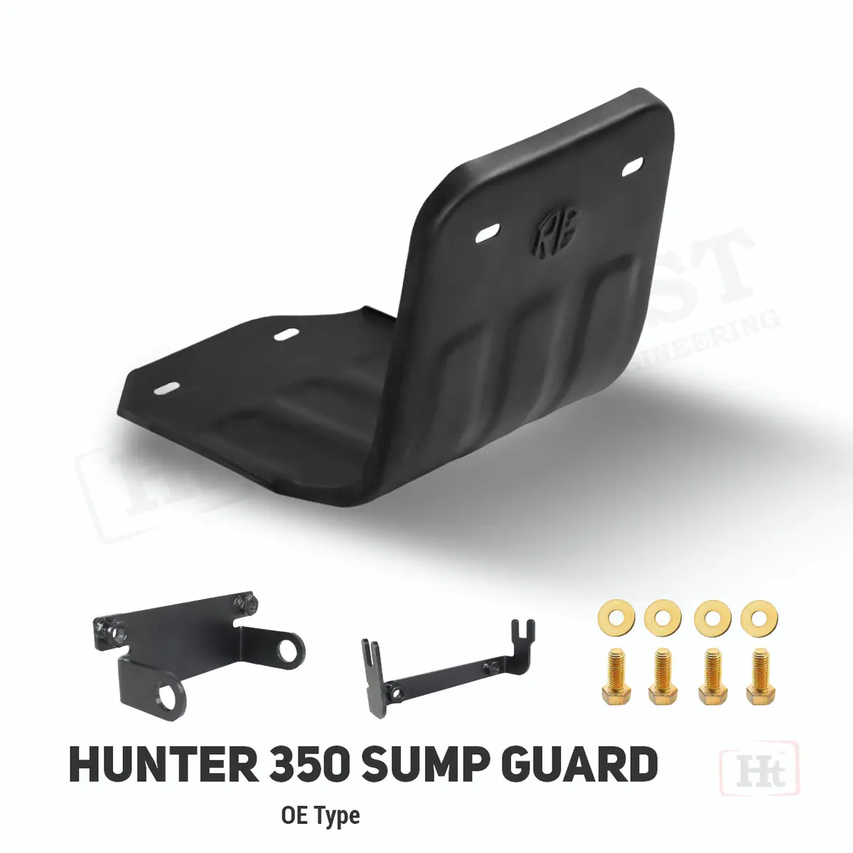 O.E Type Sump Guard For Hunter 350 (Black) Sb 730 / Ht Exhaust 1