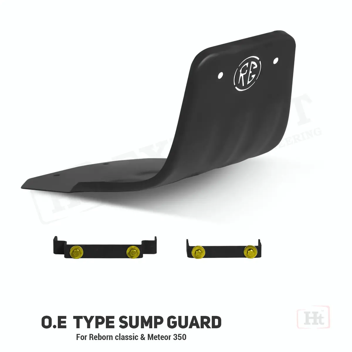 Hitech O.E Type Sump Guard For Meteor And Reborn Classic Black Matt 1