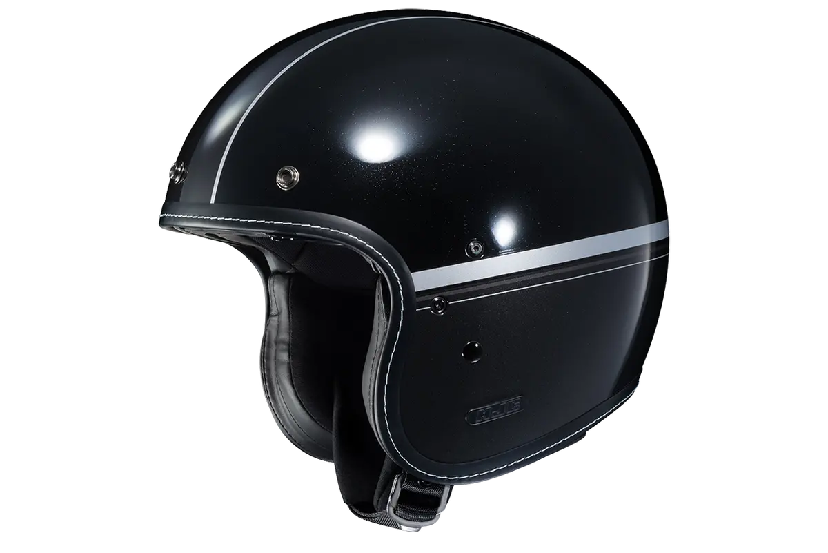 Hjc Is-5 Summer Open-Face Helmet - Equinox Black/Silver 1