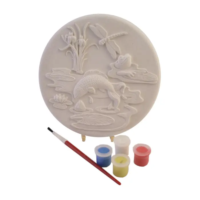 Large Pond Life Round Plaque (Pack Of 6) 1