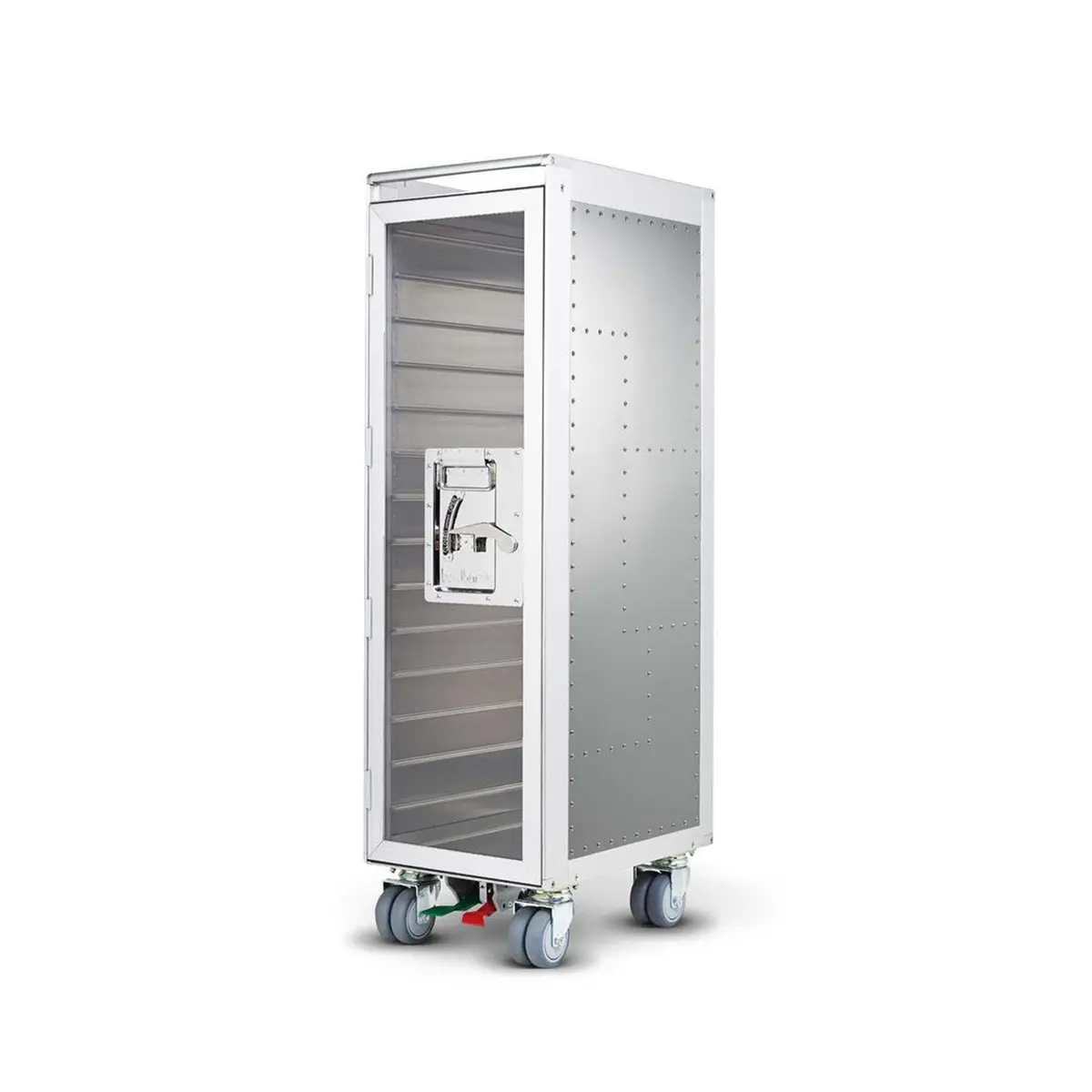 Bordbar | Rivet Rocker Trolley | Outer Trolley Only -  Aluminium With Transparent 1