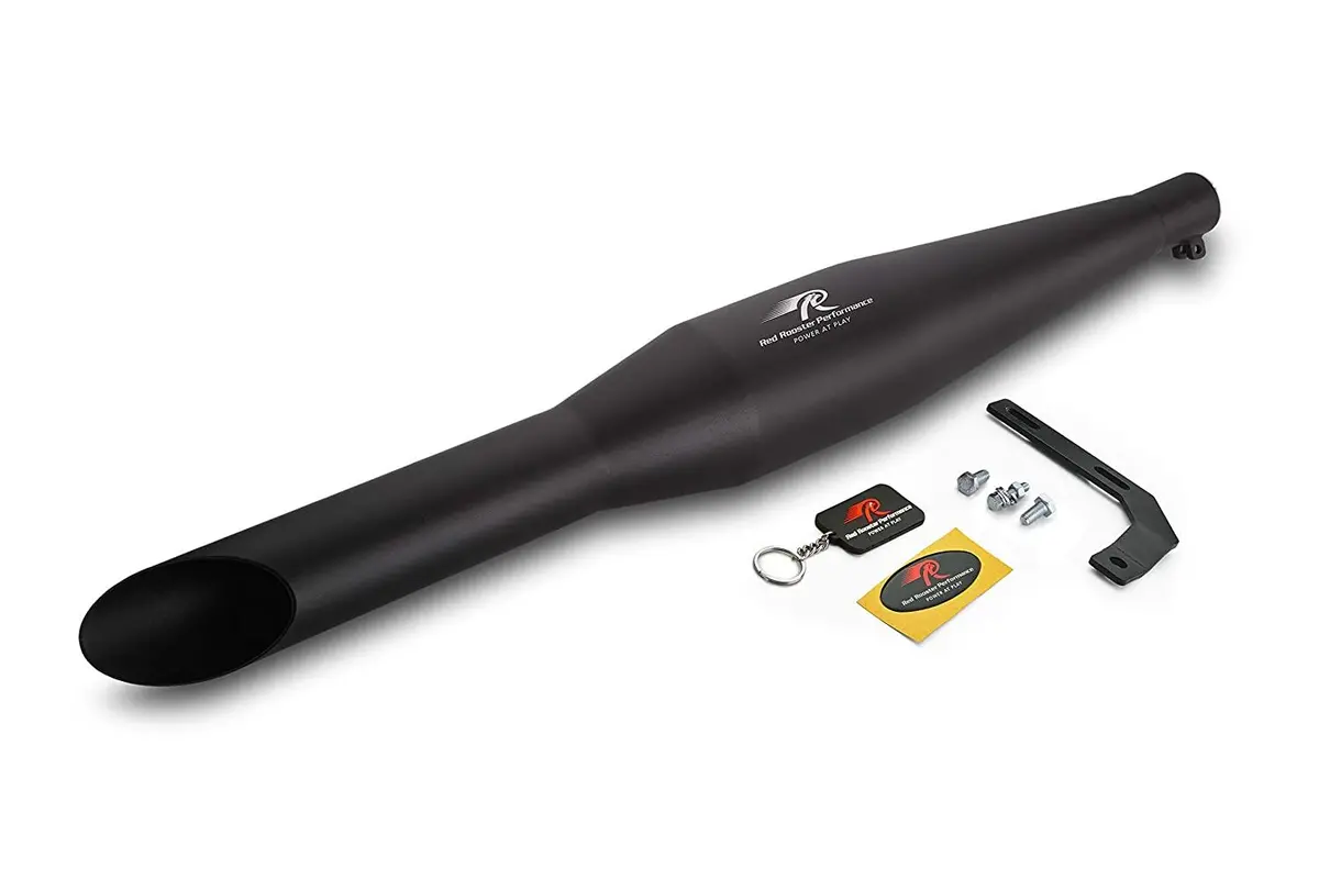 Royal Enfield  Standard Red Rooster Matte Black Unibody Rumbler Exhaust 1