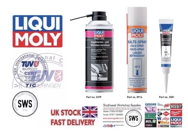 Liqui Moly Glow Plug Injector Bundle 3 Piece Set Kit 3379 3381 8916 1