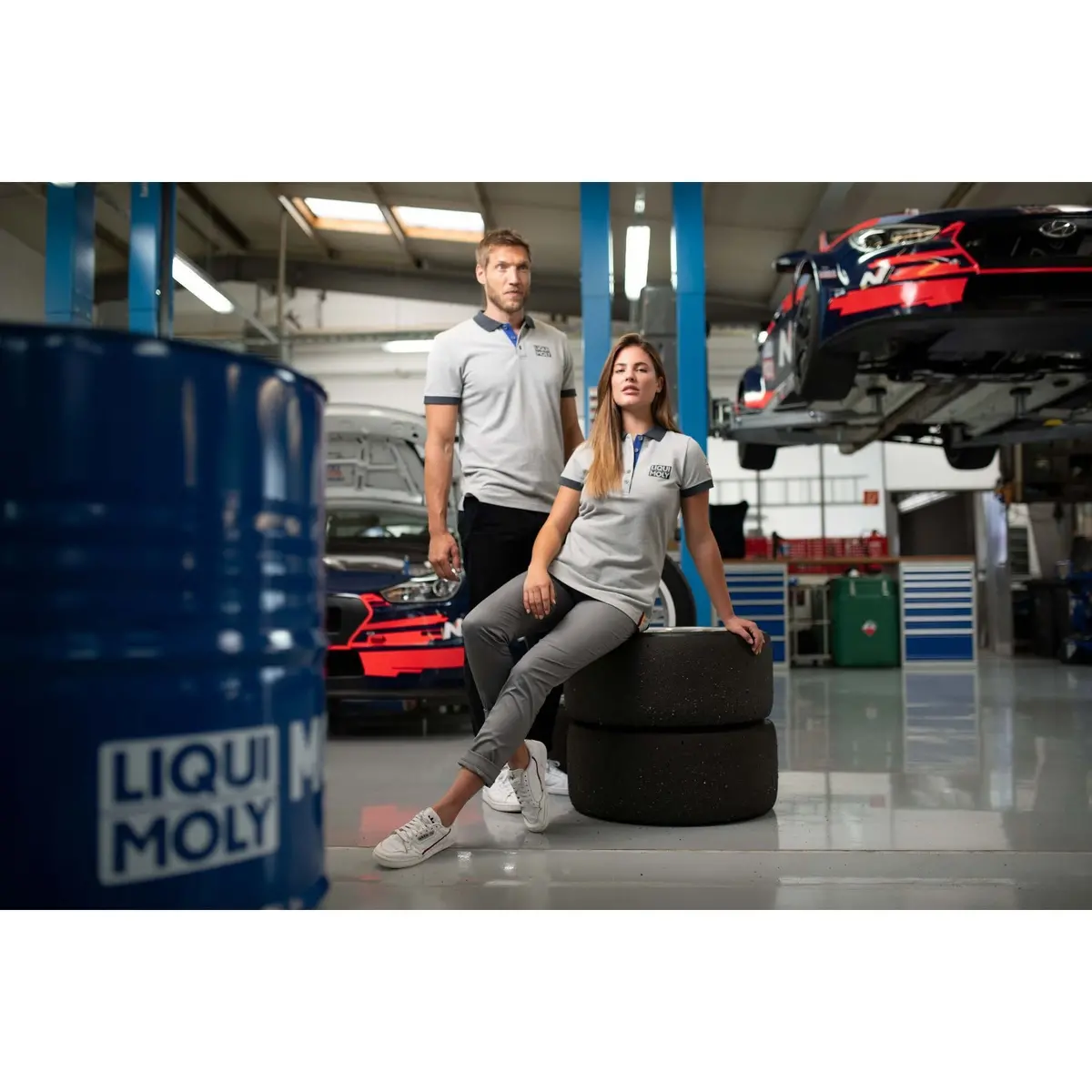 Liqui Moly Women's Polo Shirt Grey Melange 4