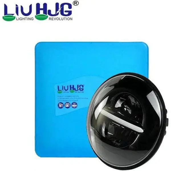 Liu Hjg Minus Headlight Led 7Inch 12V-80V, 110W Original Hjg( Without Ring ) For Royal Enfield , Mahindra Thar , Gypsy , Harley Davidson Models ( 1 Unit) 1