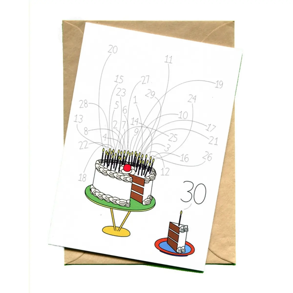 Things By Bean | Greeting Card | 30Th Birthday Cake - Lc 1