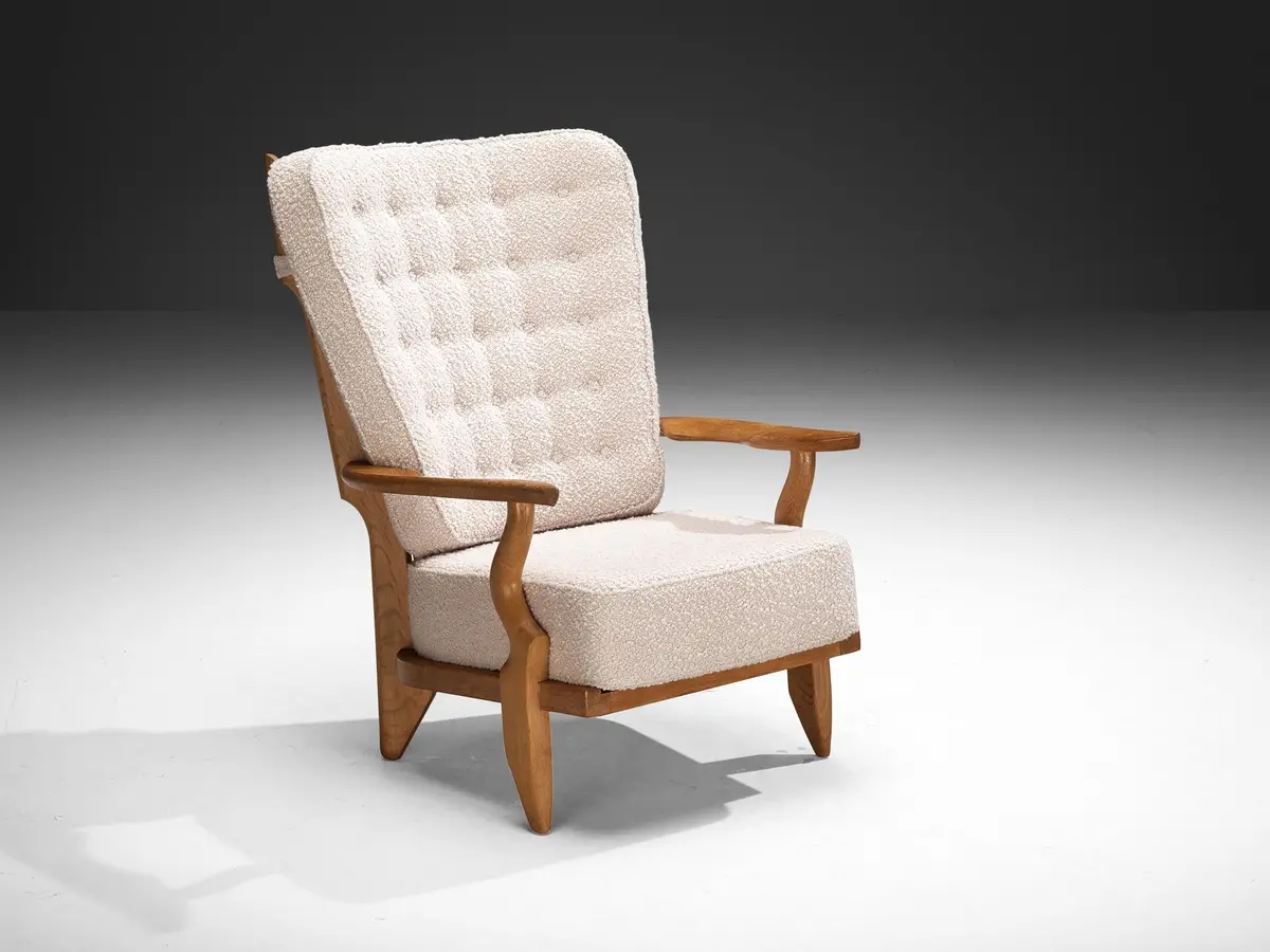 Guillerme & Chambron For Votre Maison 'Grand Repos' Lounge Chair In Oak 1