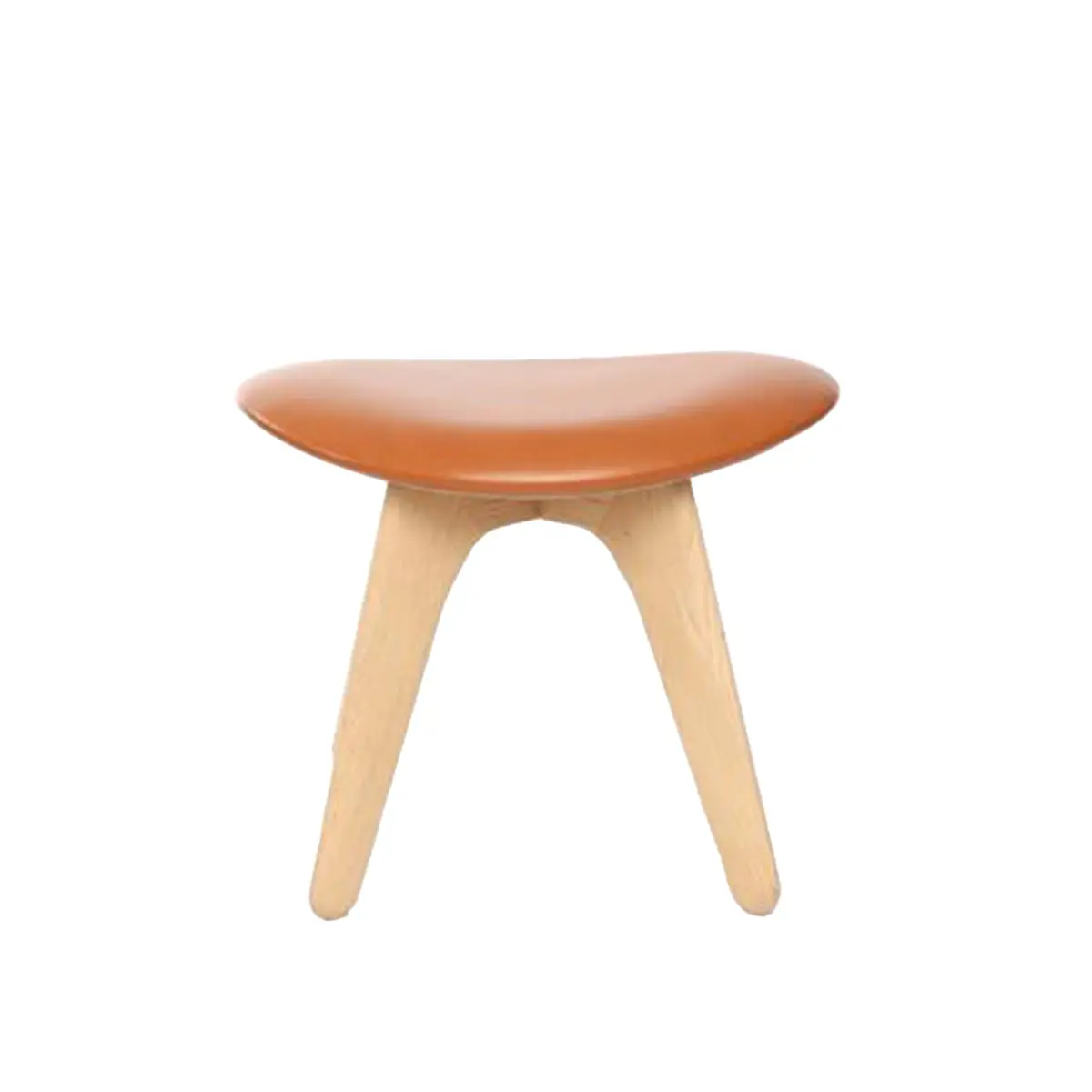 Tom Dixon | Slab Ottoman | Natural Oak + Cognac Leather 1