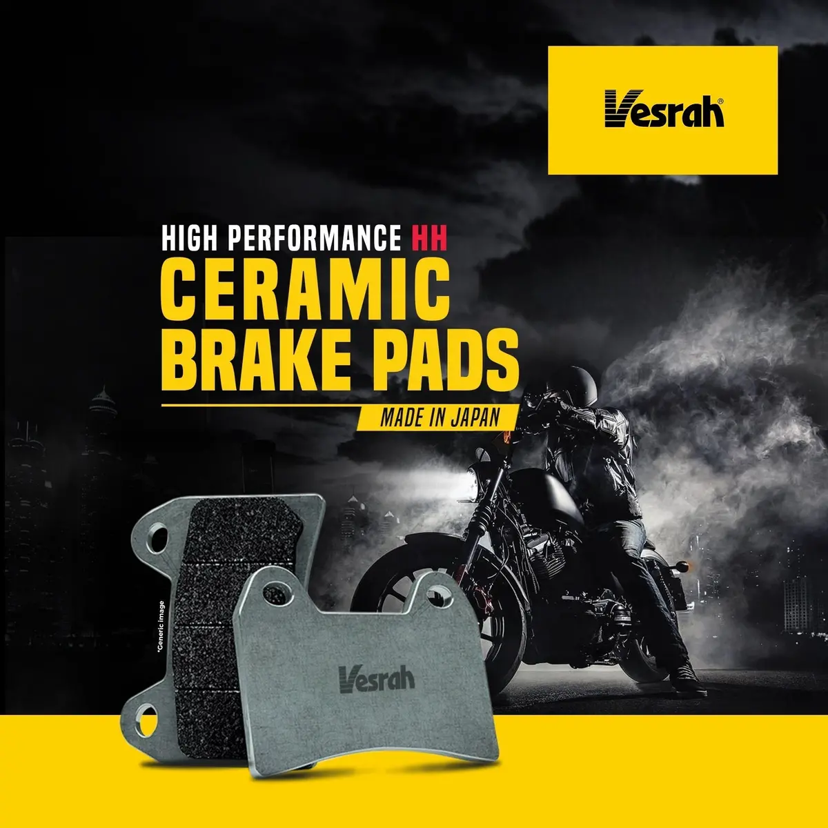 Vesrah Front Brake Pads- Ninja 650 (2017-20),Street Triple 675,Tiger - 800 -(Sd-156) 1