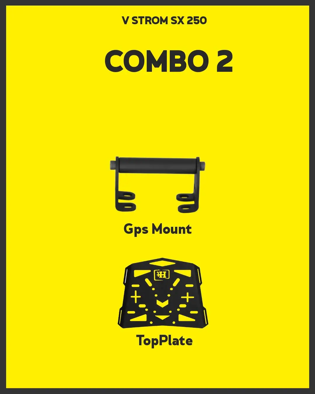 Combo 2 V Strom Sx 250 Gps Mount + Top Plate – Ht Exhaust 1