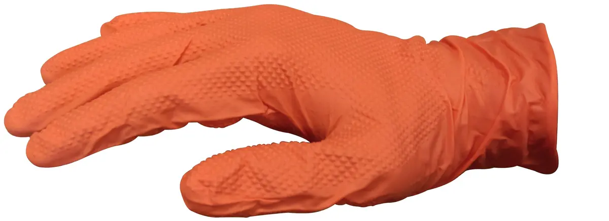 Orange Large Hd Diamond Grip Nitrile Gloves 12783 1