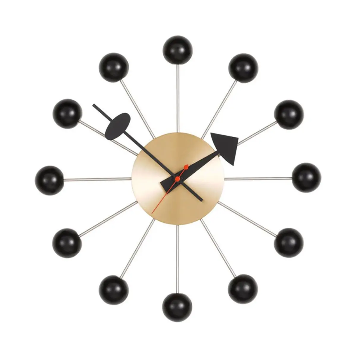 Vitra | George Nelson Ball Clock | Black + Brass 1