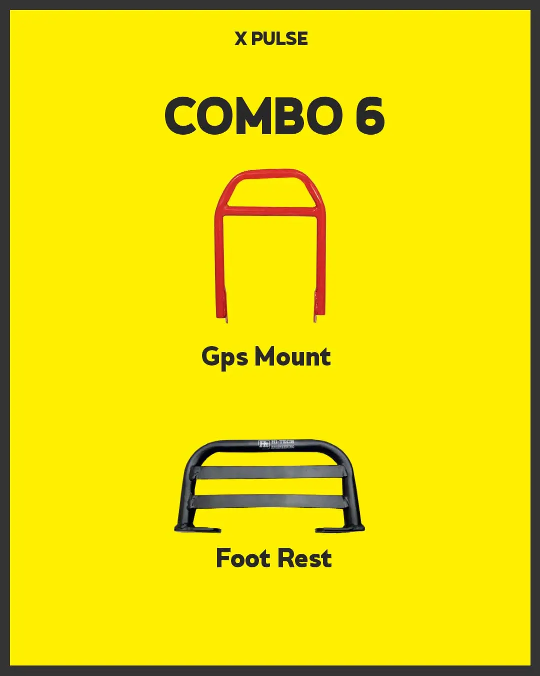 Combo 6 Xpulse Gps Mount + Foot Rest– Ht Exhaust 1
