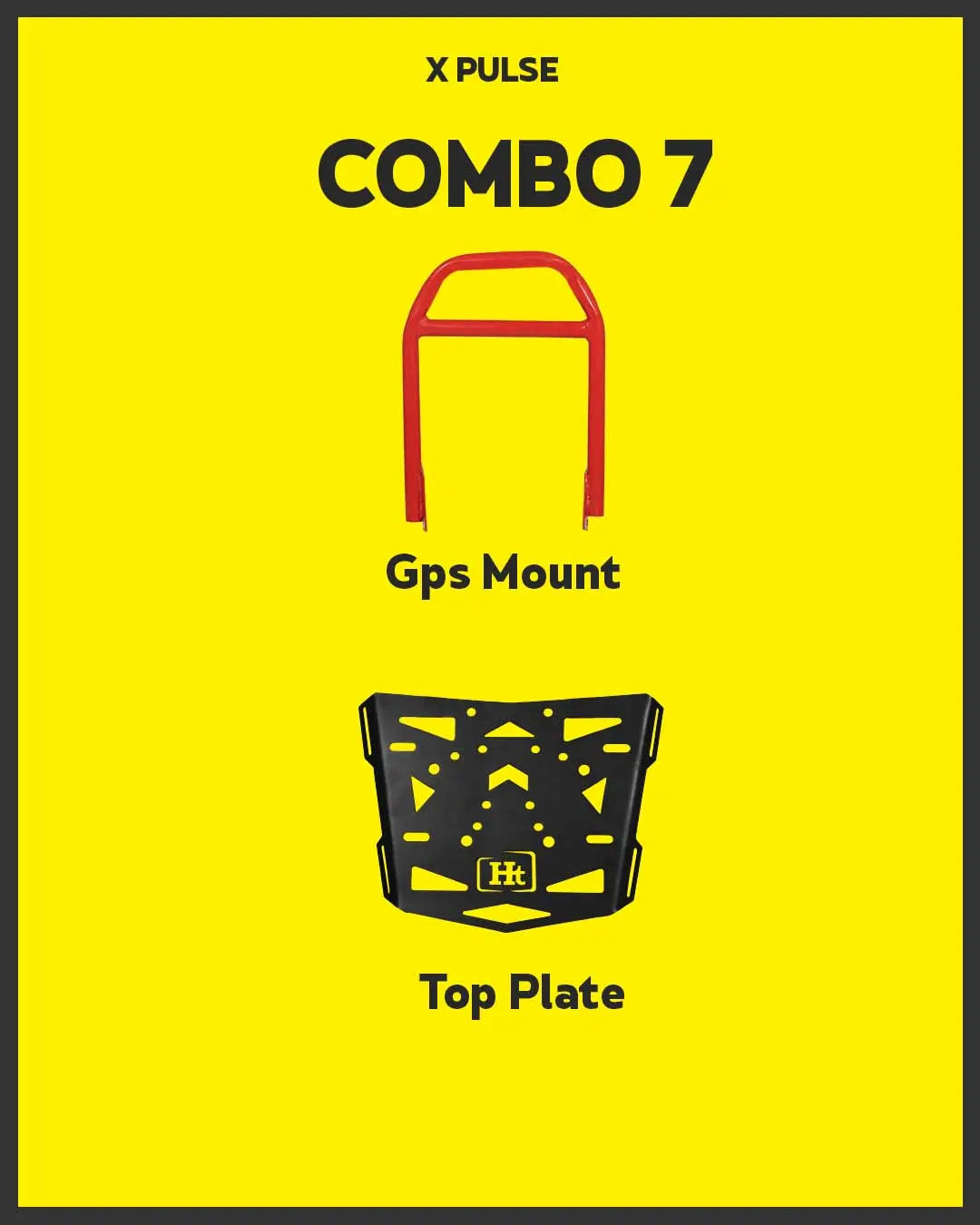Combo 7 Xpulse Gps Mount + Top Plate – Ht Exhaust 1