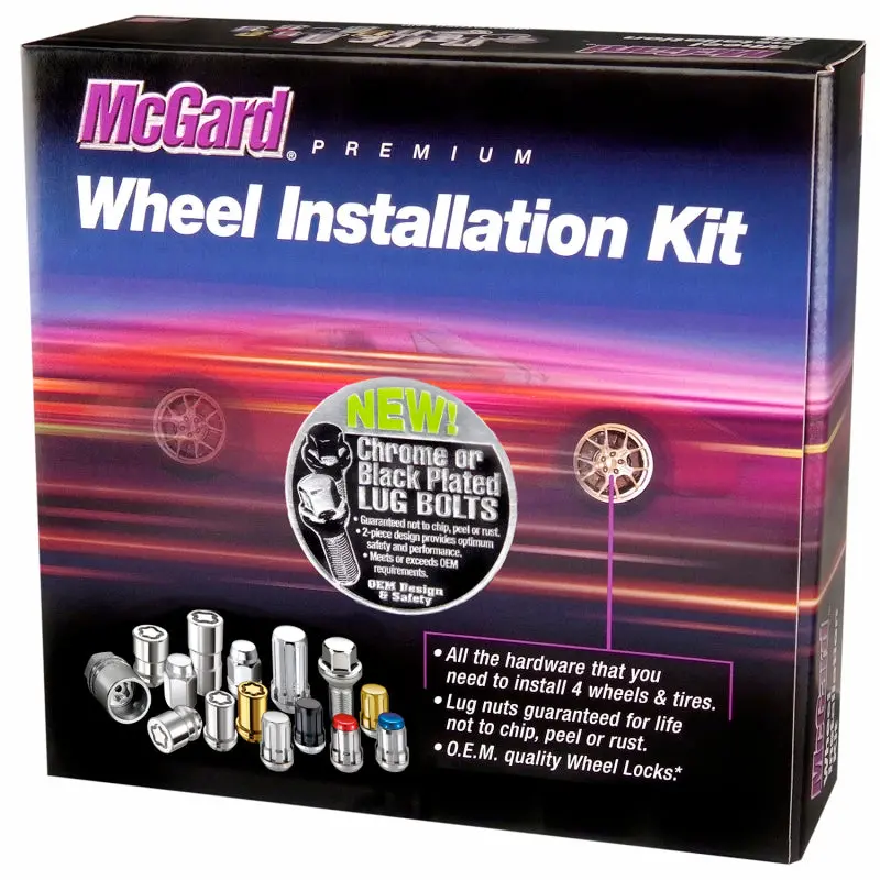 Mcgard 5 Lug Hex Install Kit W/Locks (Radius Seat Bolt) M14X1.5 / 17Mm Hex / 27.5Mm Shank L - Chrome 1
