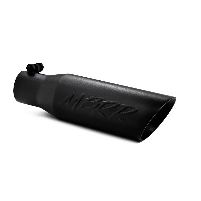 Mbrp Universal Dual-Wall Exhaust Tip – 3.5 In Od, Angled Design, 2.5 In Inlet, 12 In Length (Black Finish) 1