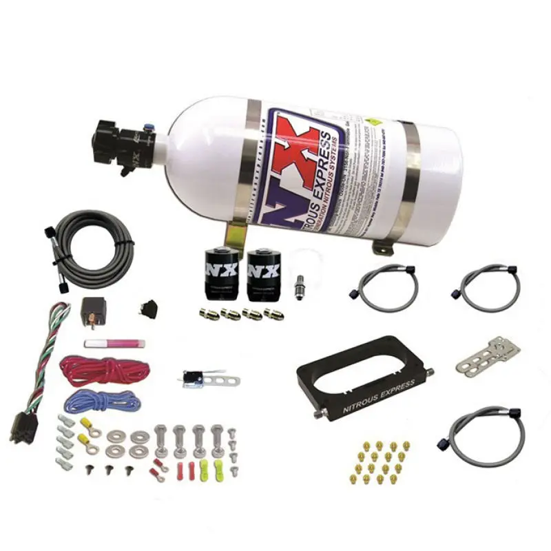 Nitrous Express 50–300 Hp Nitrous Kit For 1996–2004 Ford Mustang Cobra & Mach 1 (4-Valve) – Includes 10Lb Bottle 1