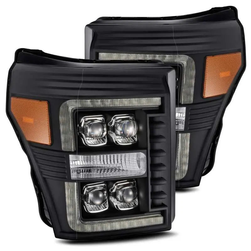 Alpharex Nova Led Projector Headlights For 2011–2016 Ford F-350 Super Duty – Black Housing With Adaptive Lighting & Sequential Turn Signals 1
