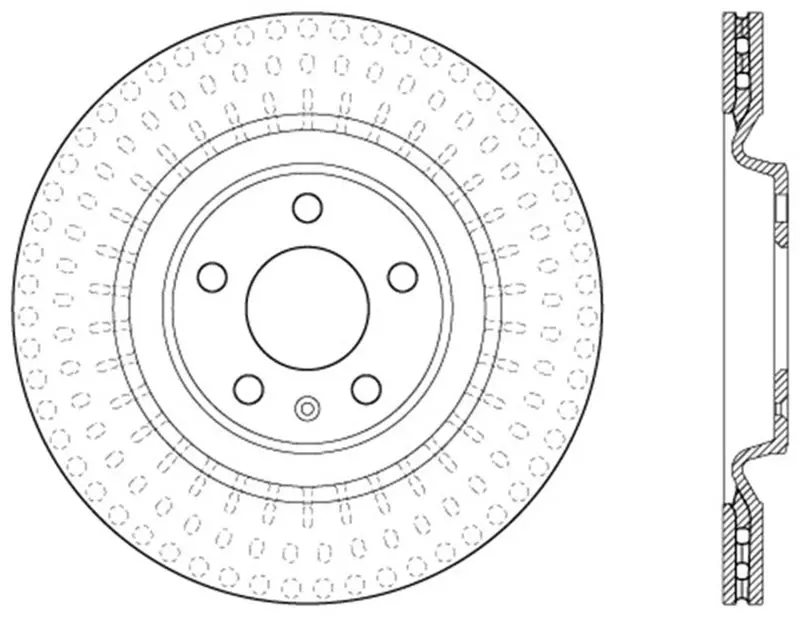 Stoptech Power Slot Slotted Rear Rotor For 2011–2013 Audi A6 Quattro, A7 Quattro, And S4 1