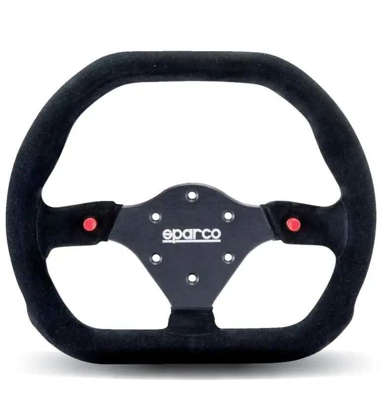 Sparco Strwhl 310X260Mm Steering Wheel – Suede Black Finish 1