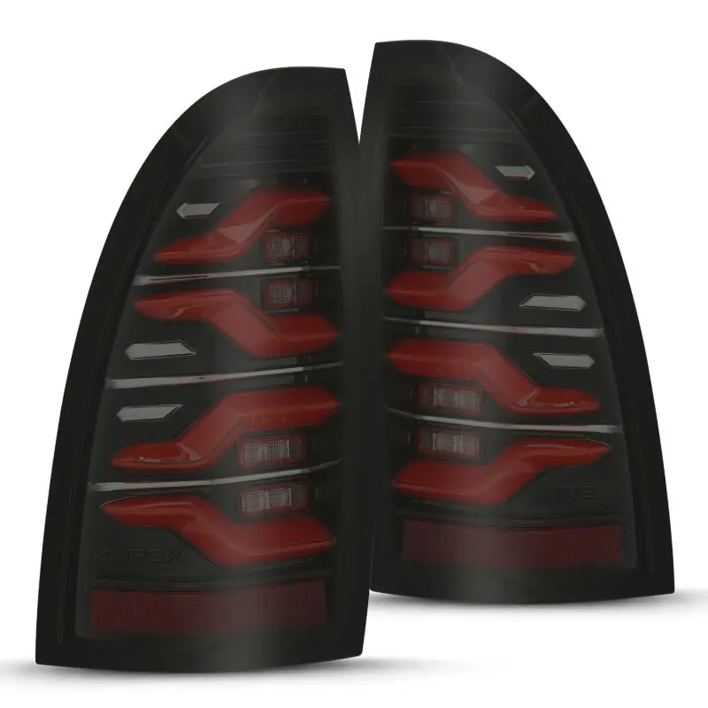 Alpharex Luxx Led Taillights For 2005–2015 Toyota Tacoma – Black/Red Housing With Sequential Turn Signals & Adaptive Lighting 1