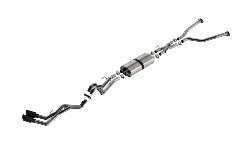 Borla S-Type Cat-Back Exhaust For 2022–2024 Toyota Tundra 3.4L V6 (Including Hybrid) – Extended Cab, Standard Bed, 145.7" Wheelbase, Black Chrome Finish 1
