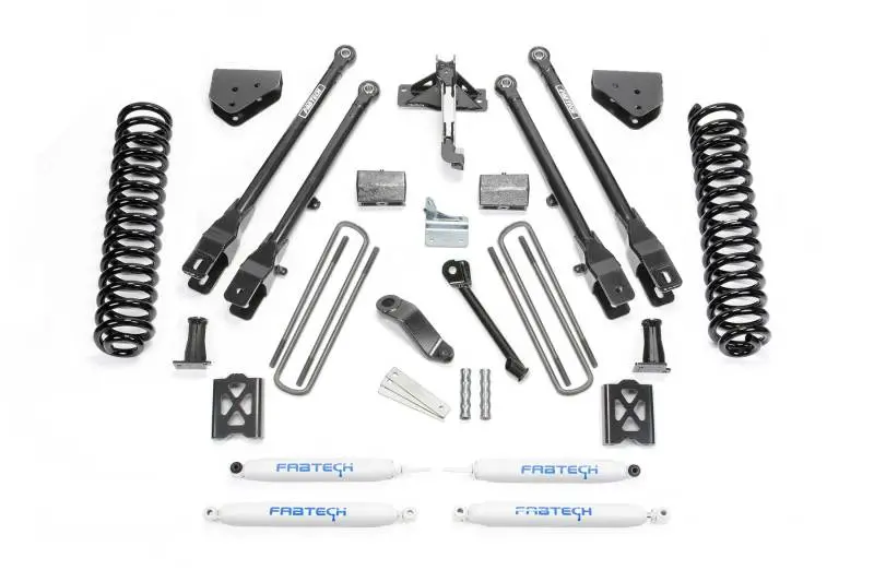 Fabtech 05-07 Ford F250 4Wd W/Factory Overload 6In 4Link Sys W/Coils & Perf Shks 1