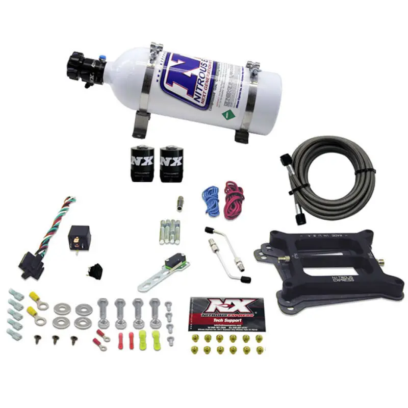 Nitrous Express 4150-Style Nitrous System – 4-Barrel Alcohol Kit (50–300 Hp) With 5-Lb Bottle 1