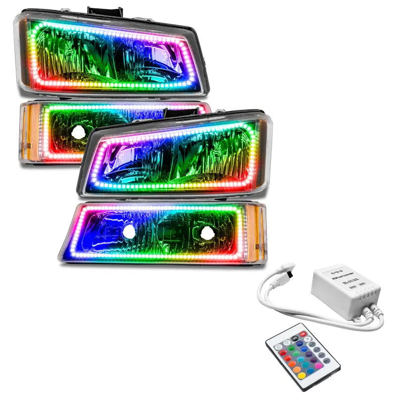 Oracle Colorshift Pre-Assembled Headlights With Integrated Parking Lights For 2003–2006 Chevrolet Silverado 1