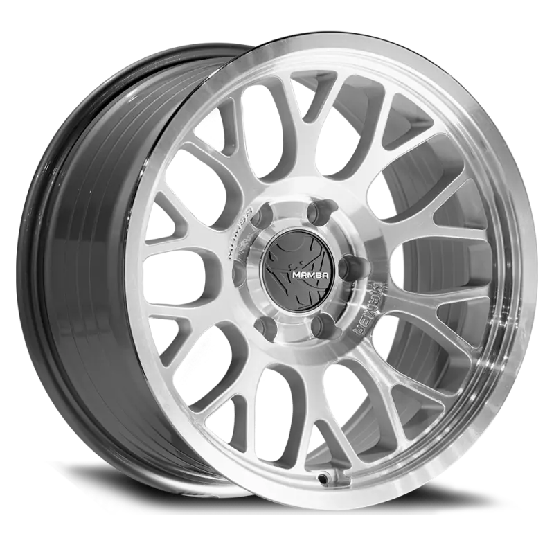 Mamba M28 17X8 Inch Silver Alloy Wheel – 5X114.3 Bolt Pattern, Et35 Offset, Mirror-Machined Face & Lip 1
