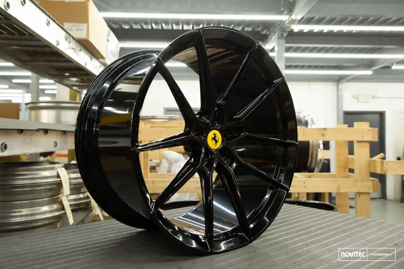 Vossen X Novitec Nf9 20X9In - 5X114.3 Bp - Et39 - Gloss Black Ferrari 458 Front Wheel 1