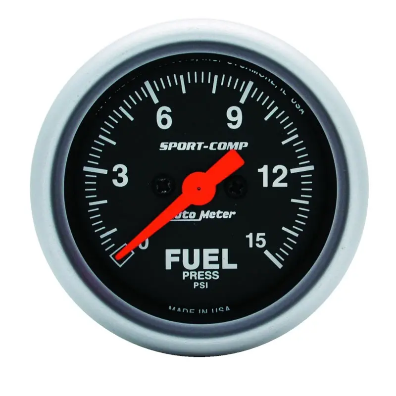 Autometer Sport-Comp 52Mm 15Psi Electronic Fuel Pressure Gauge 1