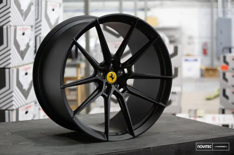 Vossen X Novitec Nf9 Forged Aluminum Front Wheel – 20X9.5", 5X114.3, Et38, Satin Black – Designed For Ferrari 296 1