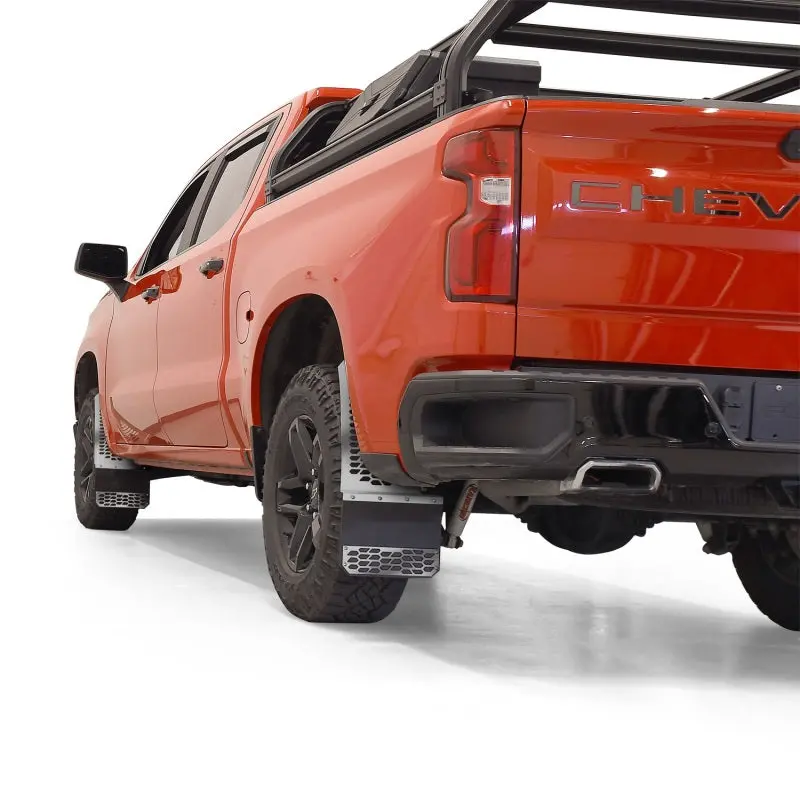 Putco 11-16 Ford Superduty Dually - (Fits Rear) - Set Of 2 Mud Skins - Polished Ss W/ Hex Shield 2