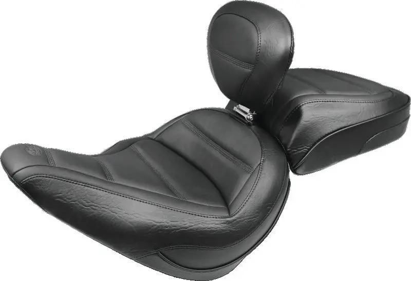 Mustang Solo Touring Seat With Driver Backrest For Harley-Davidson Softail Slim (2018–2021) – Black 1