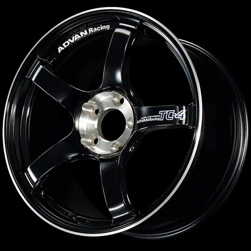 Advan Tc-4 Se Racing Wheel – 18X8", +45Mm Offset, 5X114.3, 73Mm Bore, Gloss Black & Diamond Cut 1
