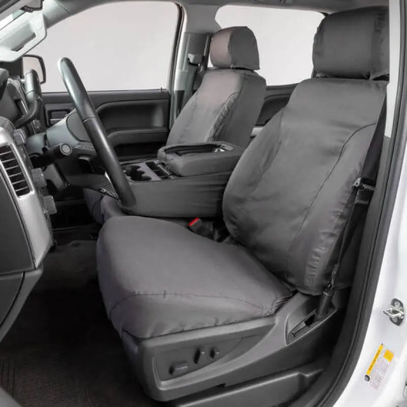 Covercraft Seatsaver Polycotton Front Seat Covers For 2003–2006 Ford Super Duty – Grey 1