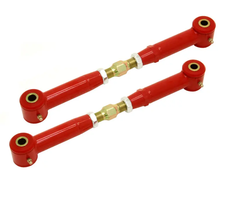 Bmr Adjustable Rear Toe Rods For 2010–2015 Chevrolet Camaro (5Th Gen) – Polyurethane Bushings, Red Finish 1
