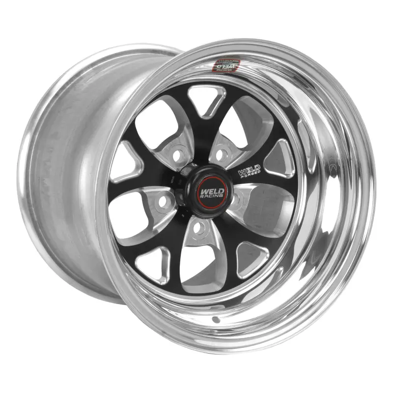 Weld S76 Black Aluminum Wheel – 15X3.5 In, 5X4.5 Bolt Pattern, 1.63 In Backspace (Low Pad, Non-Beadlock) 1