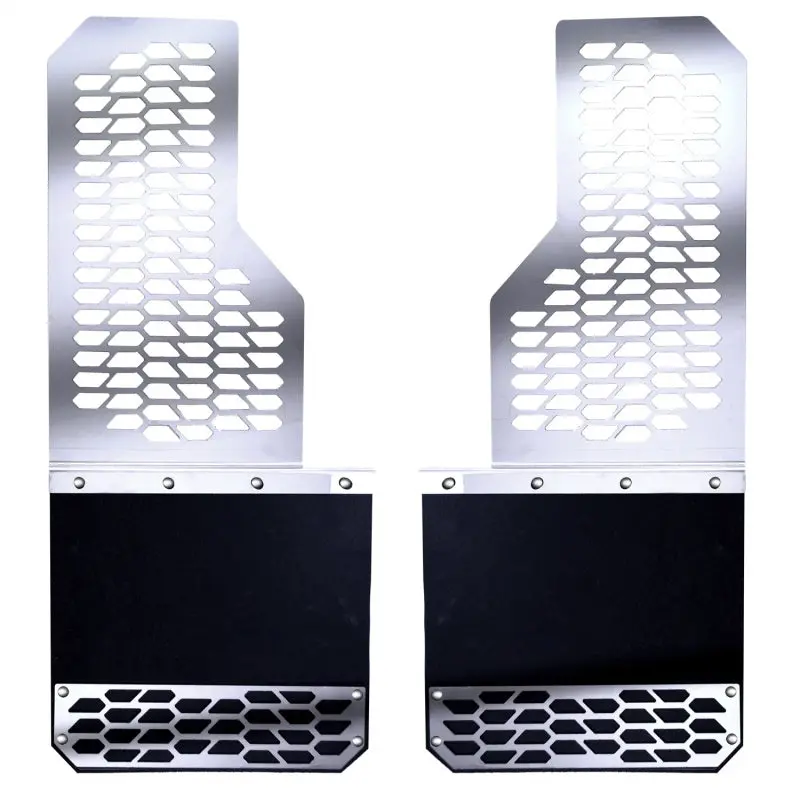 Putco 11-16 Ford Superduty Dually - (Fits Rear) - Set Of 2 Mud Skins - Polished Ss W/ Hex Shield 1